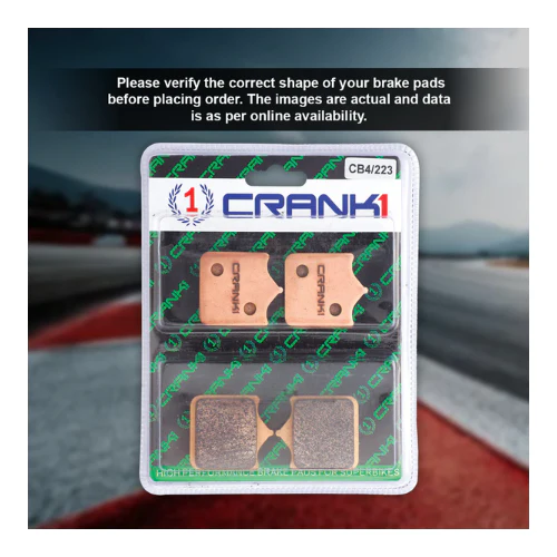 Crank1 Fully Sintered H2 Series Brake Pads for Triumph Speed Twin 1200 (2019-2020) - Image 3