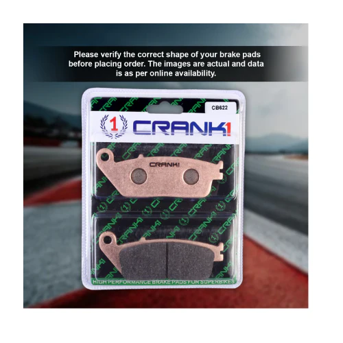 Crank1 Fully Sintered H2 Series Brake Pads for Triumph Street Triple 675 (2013-2016) - Image 3