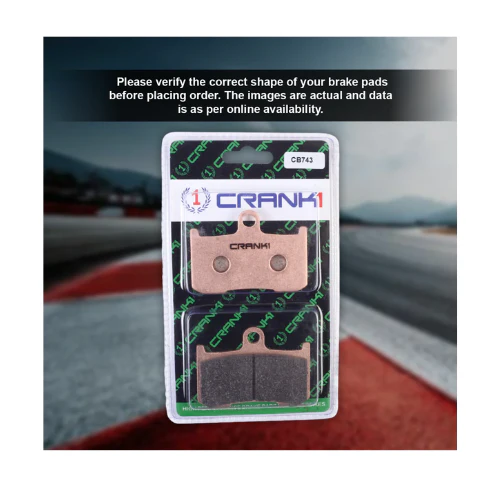 Crank1 Fully Sintered H2 Series Brake Pads for Triumph Street Triple 675 R (2014-2016) - Image 3