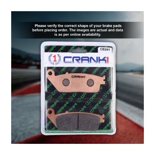 Crank1 Fully Sintered H2 Series Brake Pads for Triumph Street Twin (2016-2017) - Image 2