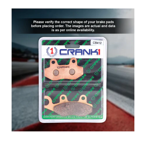 Crank1 Fully Sintered H2 Series Brake Pads for Triumph Thruxton 865 (2014-2016)