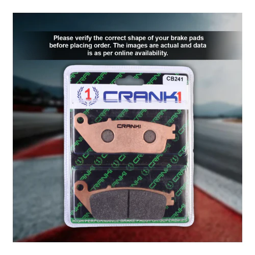 Crank1 Fully Sintered H2 Series Brake Pads for Triumph Tiger 800 XR & XRX (2015-2018) - Image 3