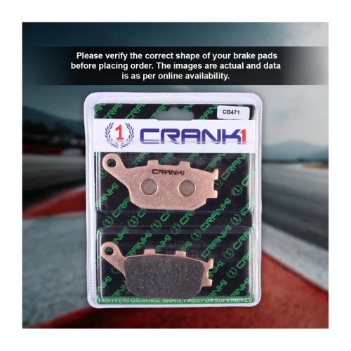 Crank1 Fully Sintered H2 Series Brake Pads for Yamaha MT 09 (2017-2020) - Image 2