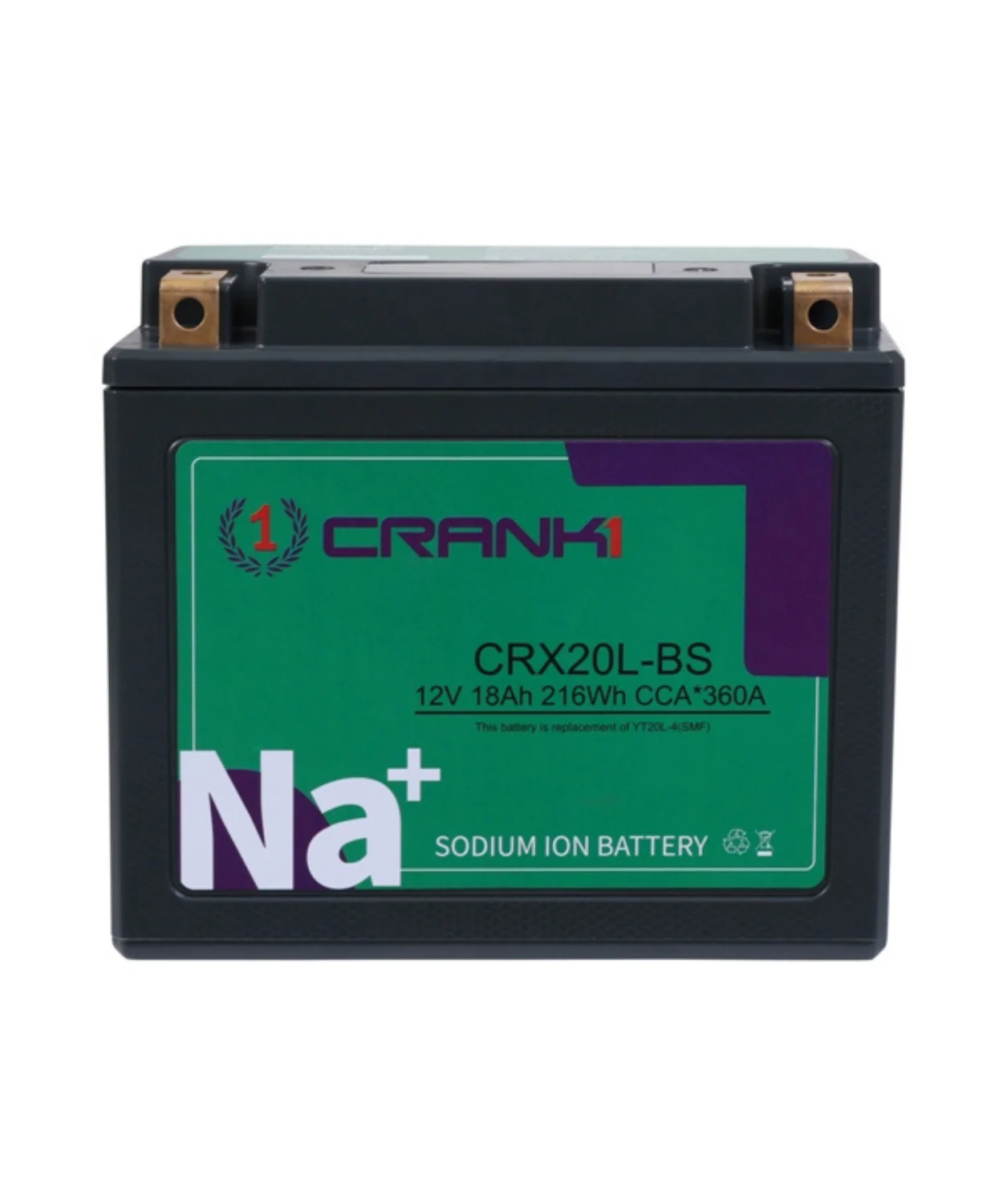 Crank1 Sodium ION Factory Activated Battery for Harley Davidson Breakout - (2015-2025) - CRX20L-BS