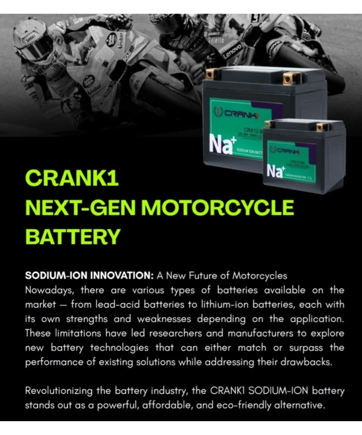 Crank1 Sodium ION Factory Activated Battery for Harley Davidson Breakout - (2015-2025) - CRX20L-BS - Image 11