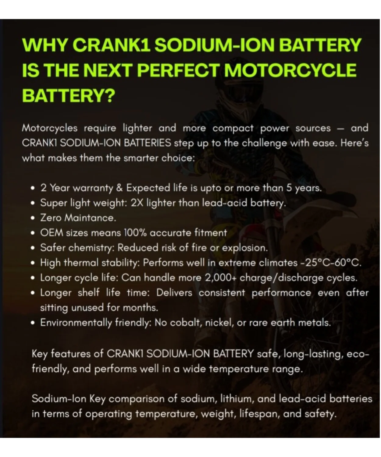 Crank1 Sodium ION Factory Activated Battery for Harley Davidson Breakout - (2015-2025) - CRX20L-BS - Image 12
