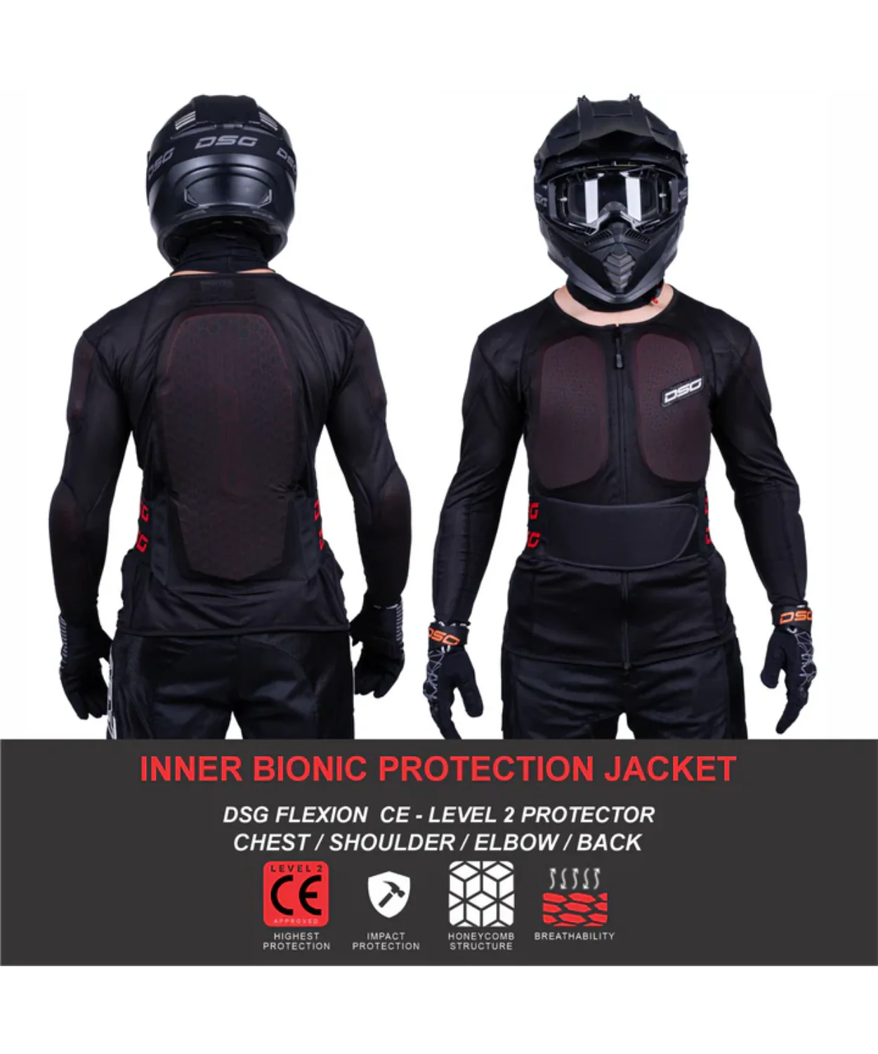 DSG Adv Riding Jacket - Grey Black Yellow Fluo - Image 4