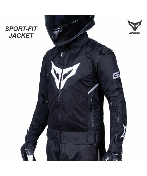 DSG GP X Riding Jacket - Black White - Image 3