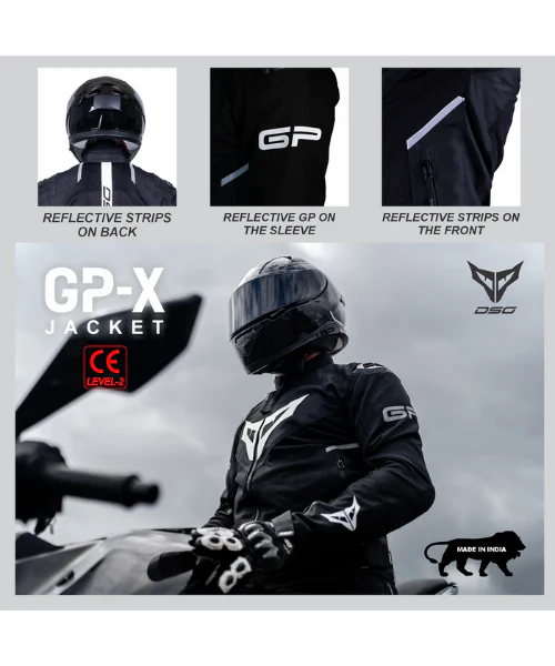 DSG GP X Riding Jacket - Black White - Image 8