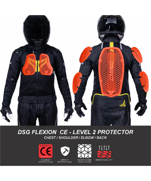 DSG GP X Riding Jacket - Black Yellow Fluo - Image 4