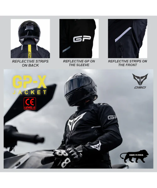 DSG GP X Riding Jacket - Black Yellow Fluo - Image 7