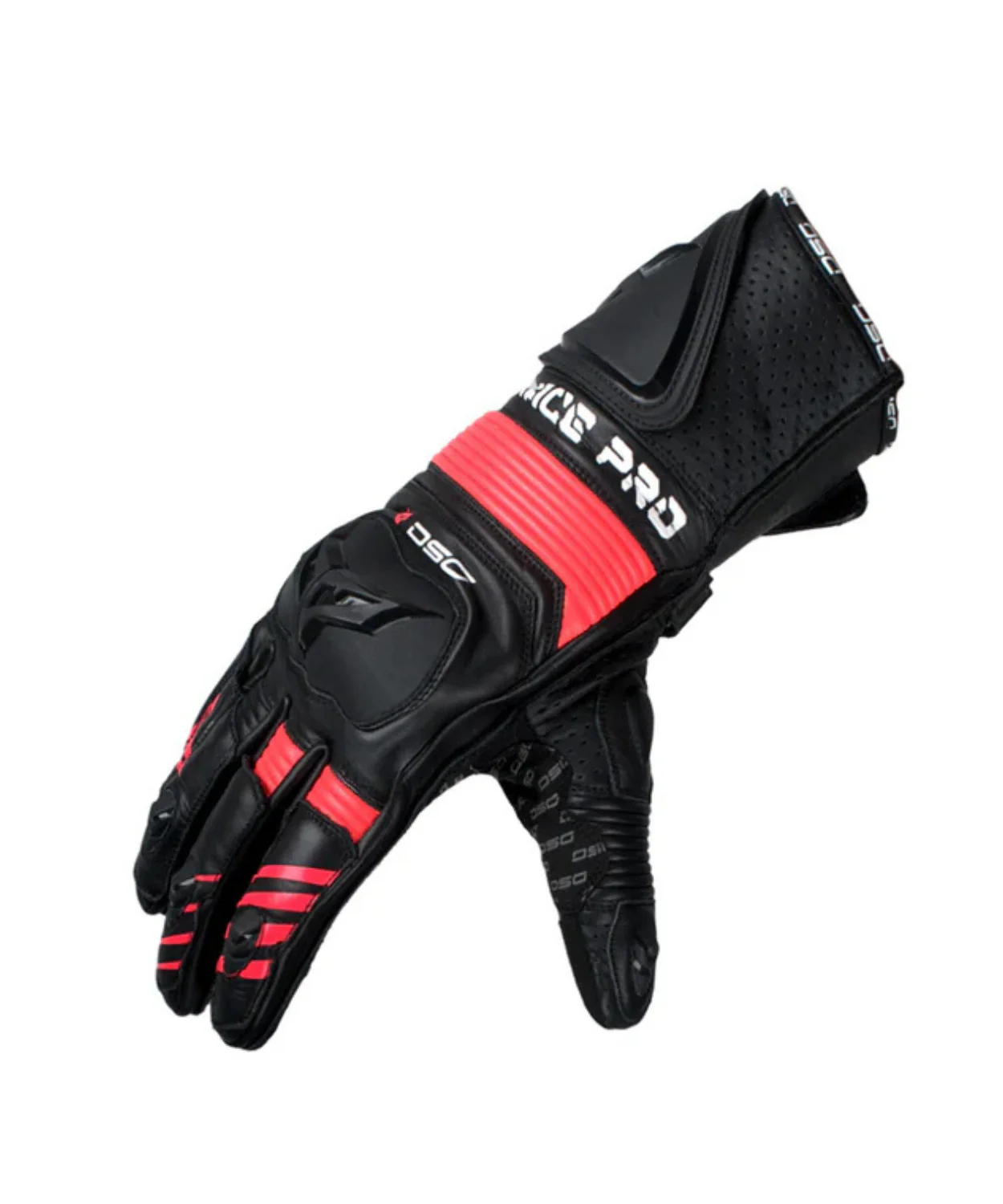 DSG Race Pro Sport Gloves - Black Red - Image 4
