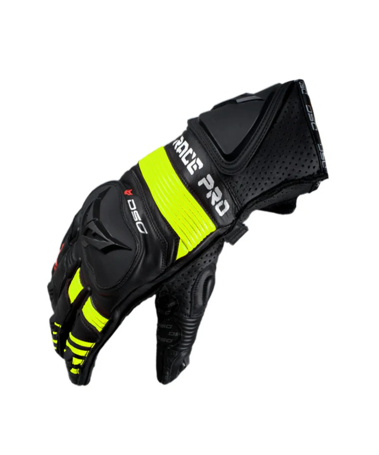 DSG Race Pro Sport Gloves - Yellow Fluo - Image 3