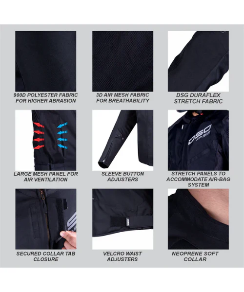 DSG Race Pro V2 Riding Jacket - Black - Image 6