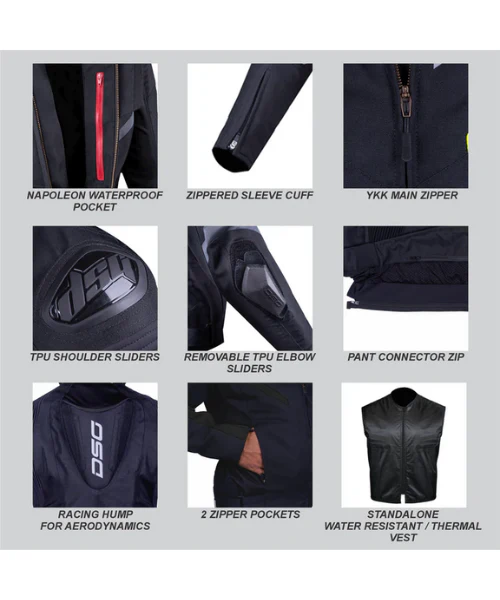 DSG Race Pro V2 Riding Jacket - Black - Image 7