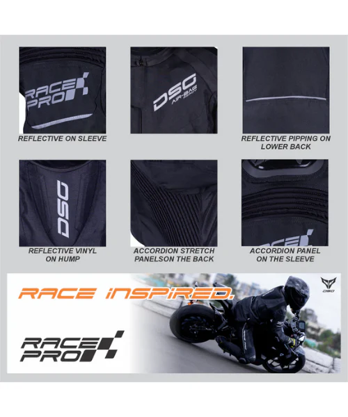 DSG Race Pro V2 Riding Jacket - Black - Image 8