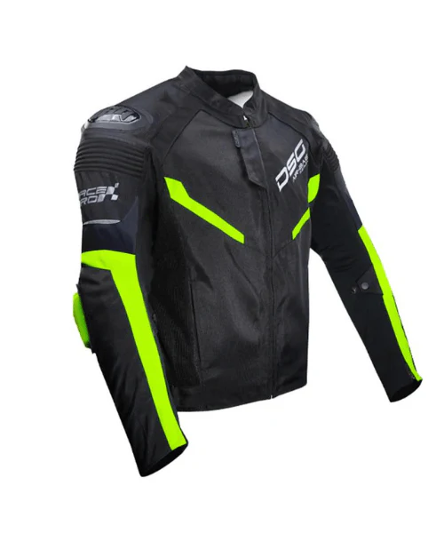DSG Race Pro V2 Riding Jacket - Black Yellow Fluo - Image 2