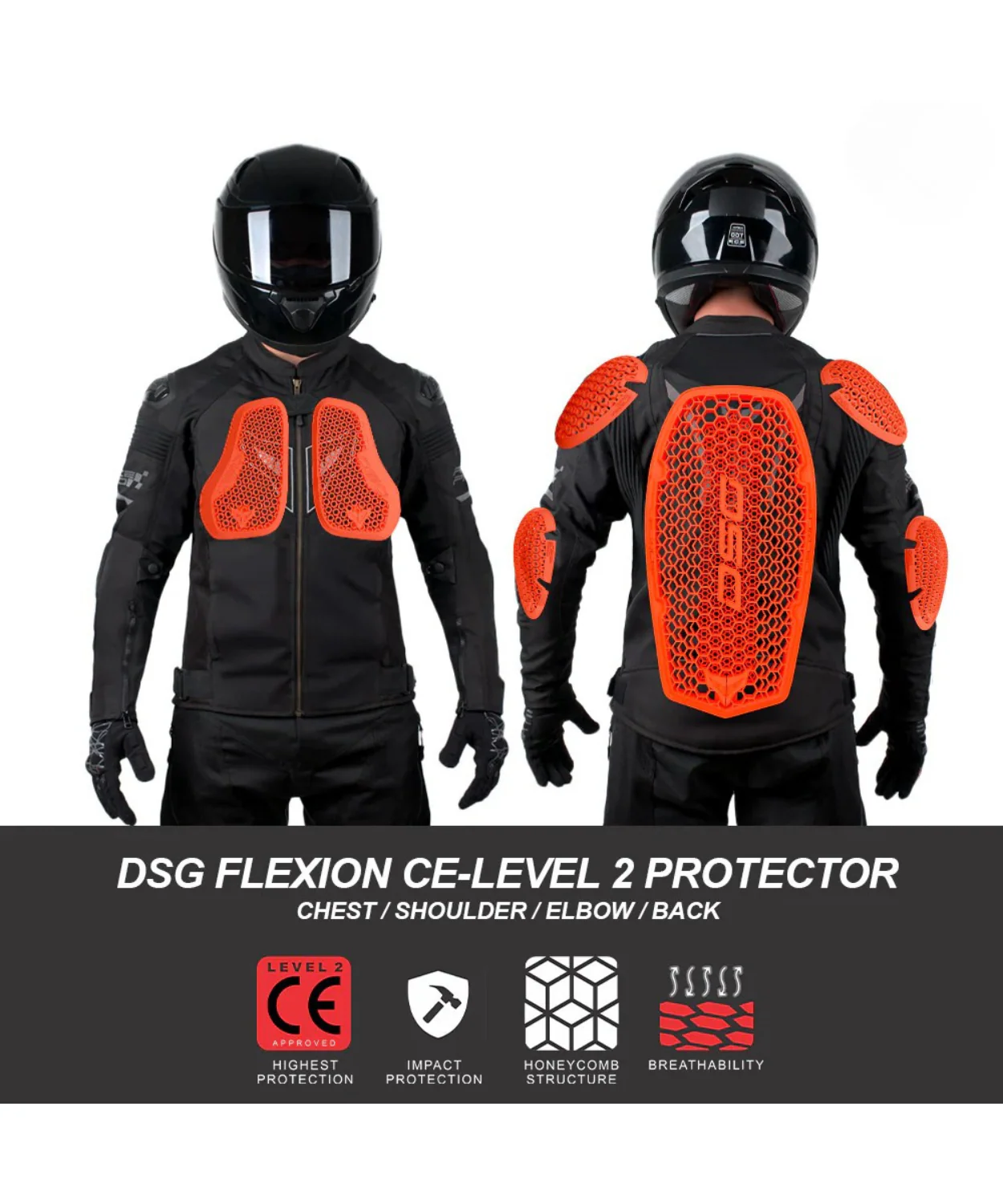 DSG Race Pro V3 Riding Jacket - Black - Image 11