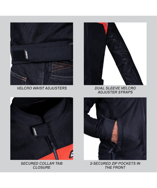DSG Roadster Riding Jacket - Black Red - Image 4