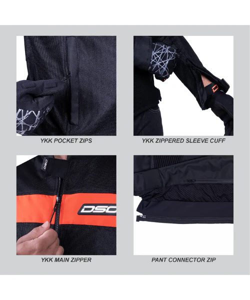 DSG Roadster Riding Jacket - Black Red - Image 5