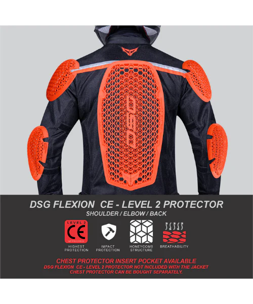 DSG Roadster Riding Jacket - Black Red - Image 7