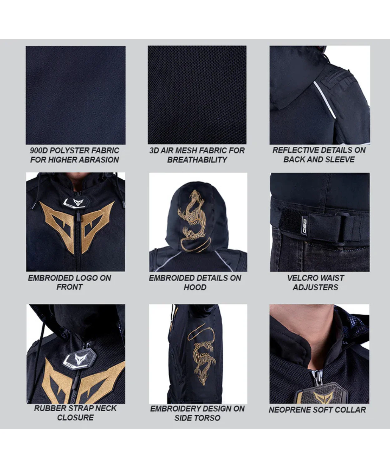 DSG Yakuza Riding Jacket - Black Gold - Image 7