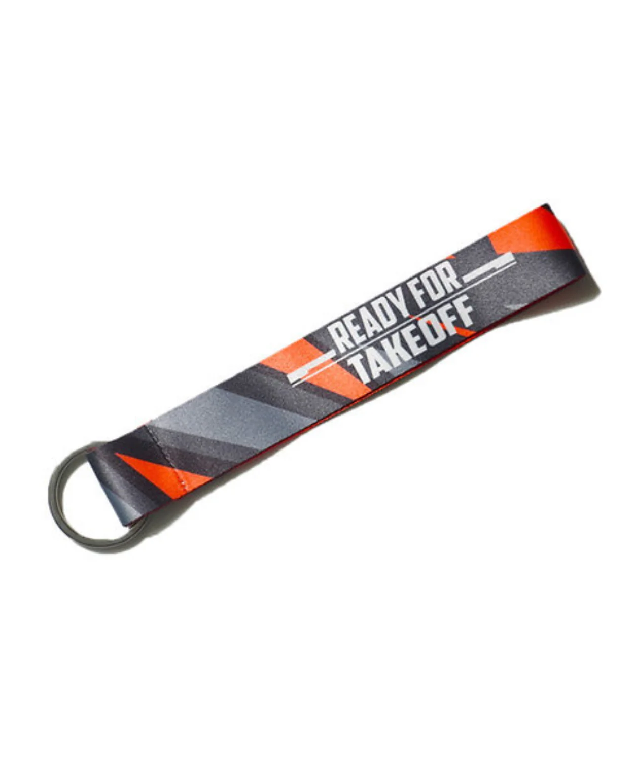 Fast Bend 25110 Ready for Takeoff Cloth Keychain - Grey Orange