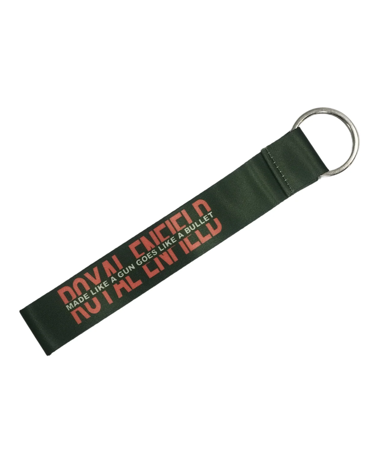 Fast Bend RE Made Like a Gun Goes Like a Bullet Cloth Keychain - Green - Image 2