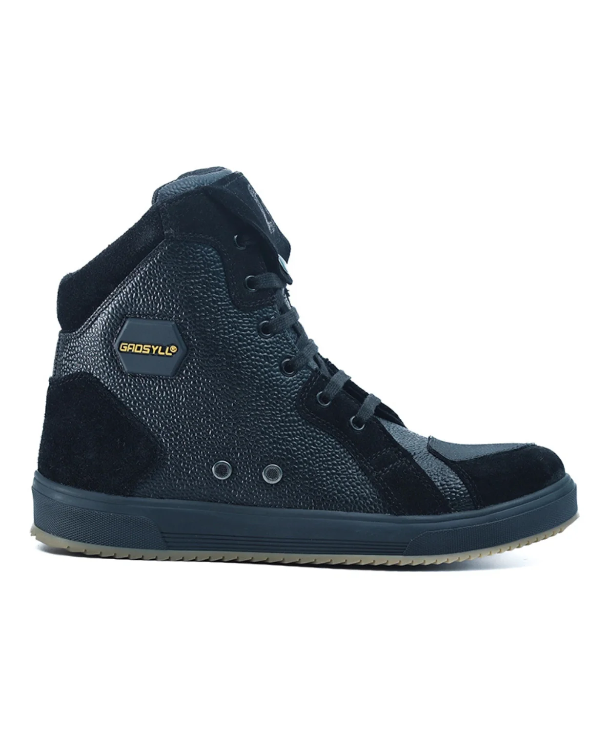 Gadsyll Atom 7IN Water Resistant Motorcycle Riding Boots - Black - Image 3