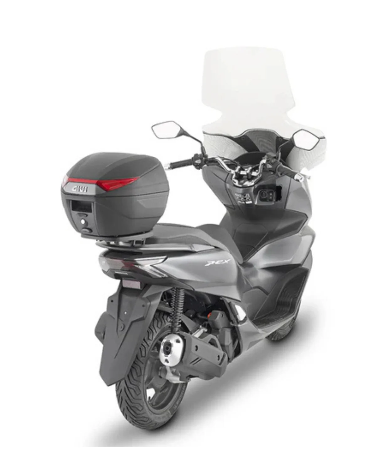 Givi Monolock Top Box 30L with Red Reflectors and Universal Mounting Plate Included - Black - C30N - Image 3