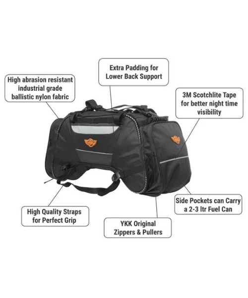 Guardian Gears Rhino Mini 50L Tail Bag with Rain Cover &amp; Dry Bag - Image 10