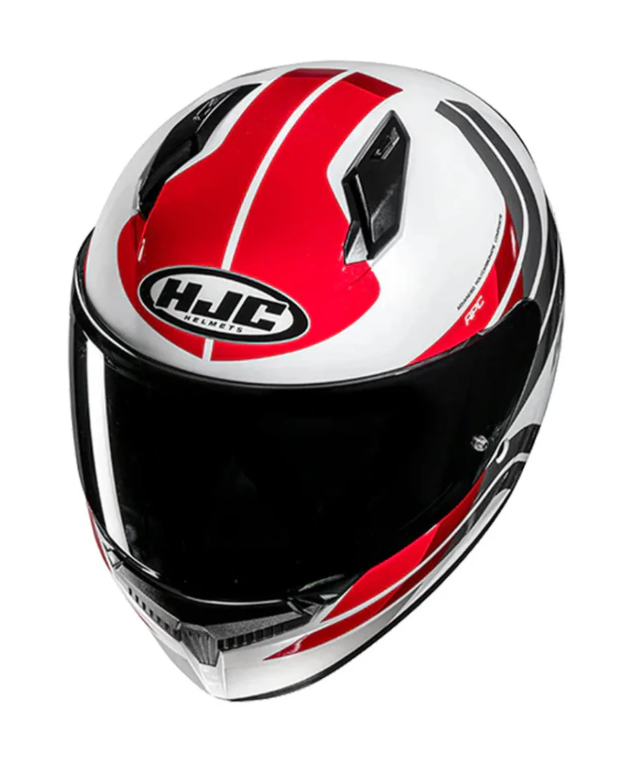 HJC C10 Hiper MC1 Helmet - White Red - Image 2