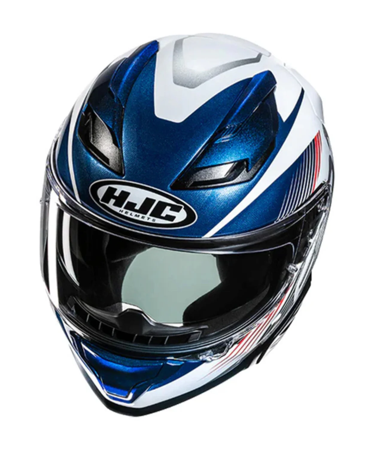 HJC F71 (F7X) Catos MC21 Helmet - White Blue Red - Image 3