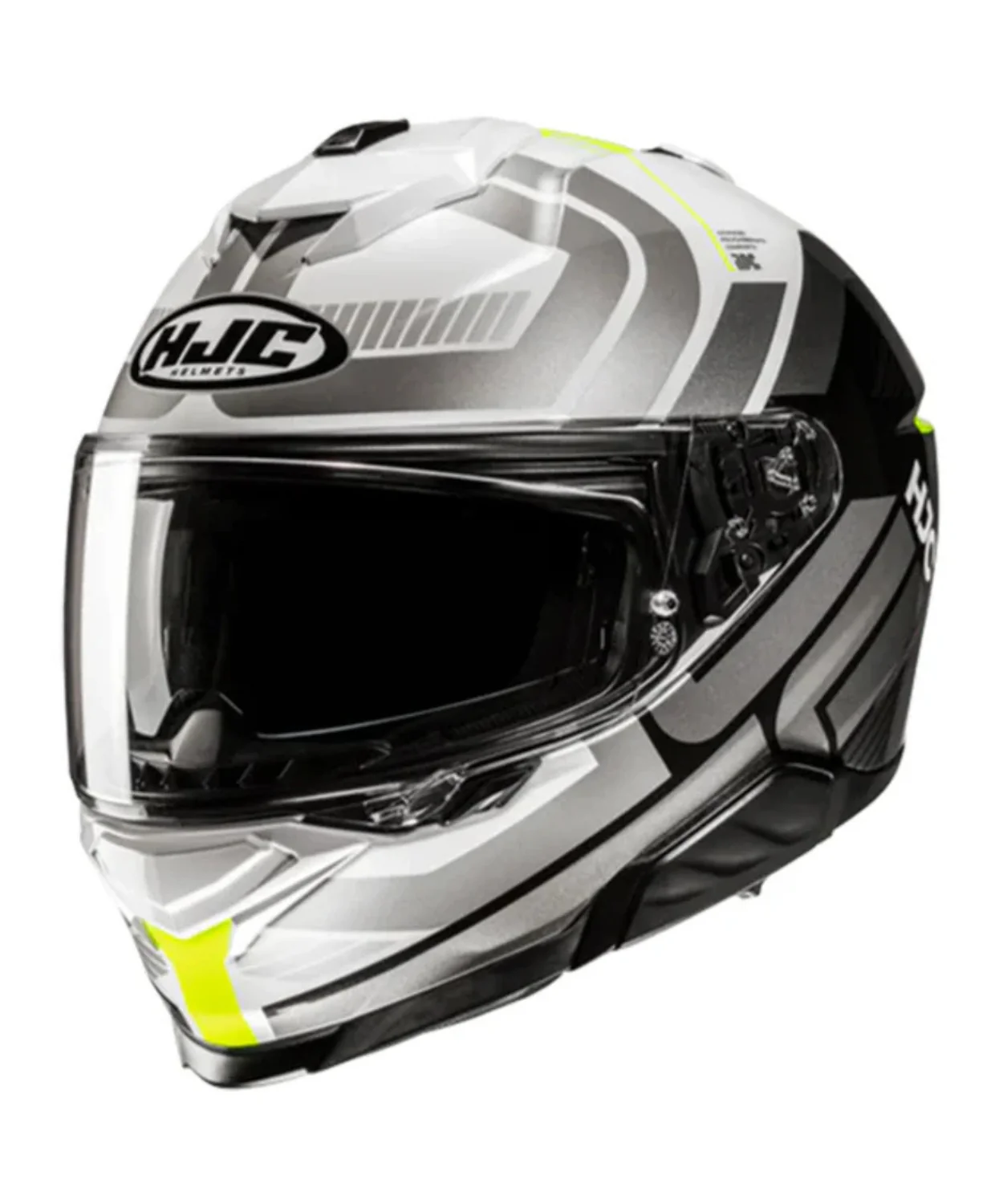 HJC I71 Viz MC3H Helmet - Grey & Fluorescent Green