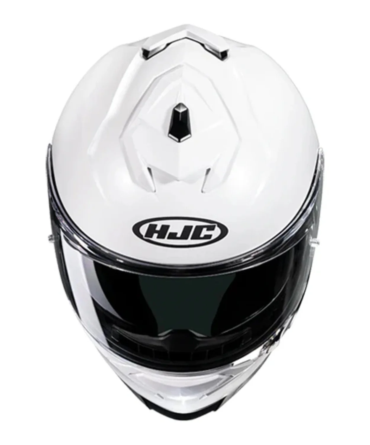 HJC I71 Solid Pearl Helmet - White - Image 4