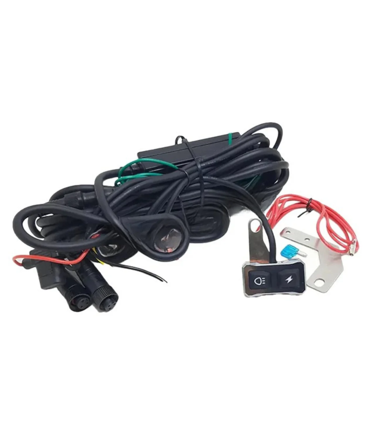 HJG 3 Wire Braided Fog Light Wiring Harness Kit with Couplers & Canbus - Image 2