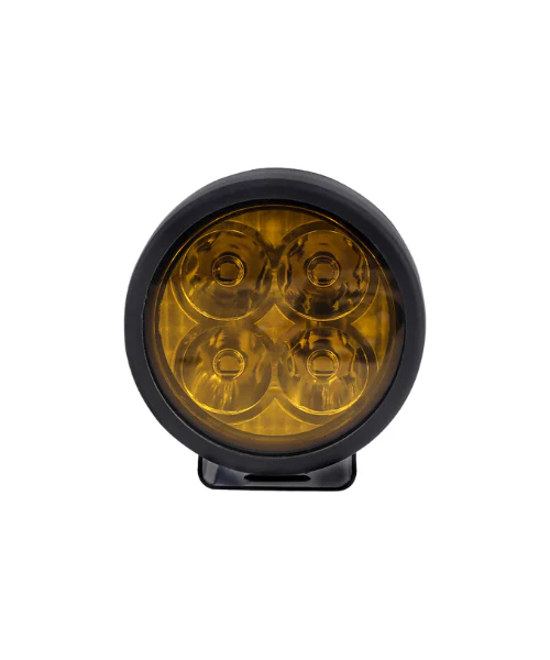 HJG 4 LED Round Foglight with Wire Harness and Yellow Filter (1 Year Warranty) - Image 2