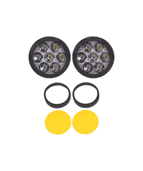 HJG 7 Led White/Yellow Fog Light (70W) with Yellow Filter and Dimmer (1 Year Warranty) - Image 3