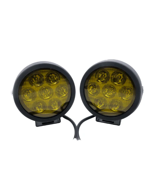 HJG 7 Led White/Yellow Fog Light (70W) with yellow filter (1 Year Warranty)