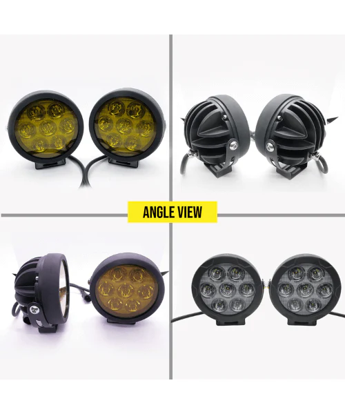 HJG 7 Led White/Yellow Fog Light (70W) with yellow filter (1 Year Warranty) - Image 2