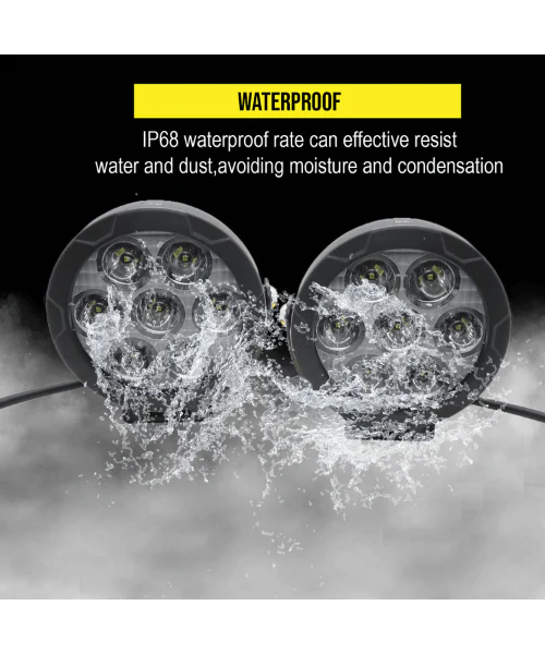 HJG 7 Led White/Yellow Fog Light (70W) with yellow filter (1 Year Warranty) - Image 4