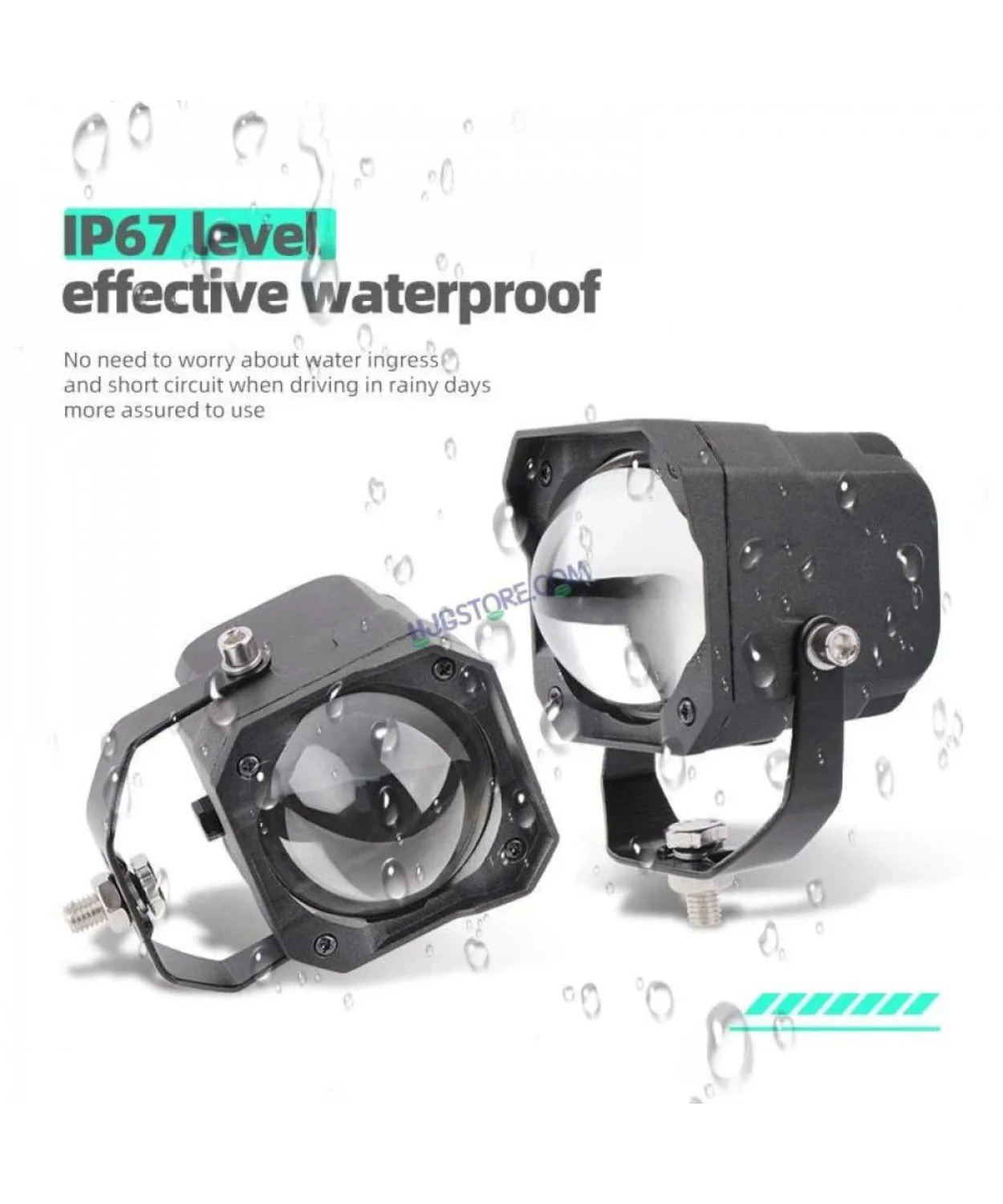 HJG 80W Laser Cannon Fog Light Dual Colour - Pair - Image 5