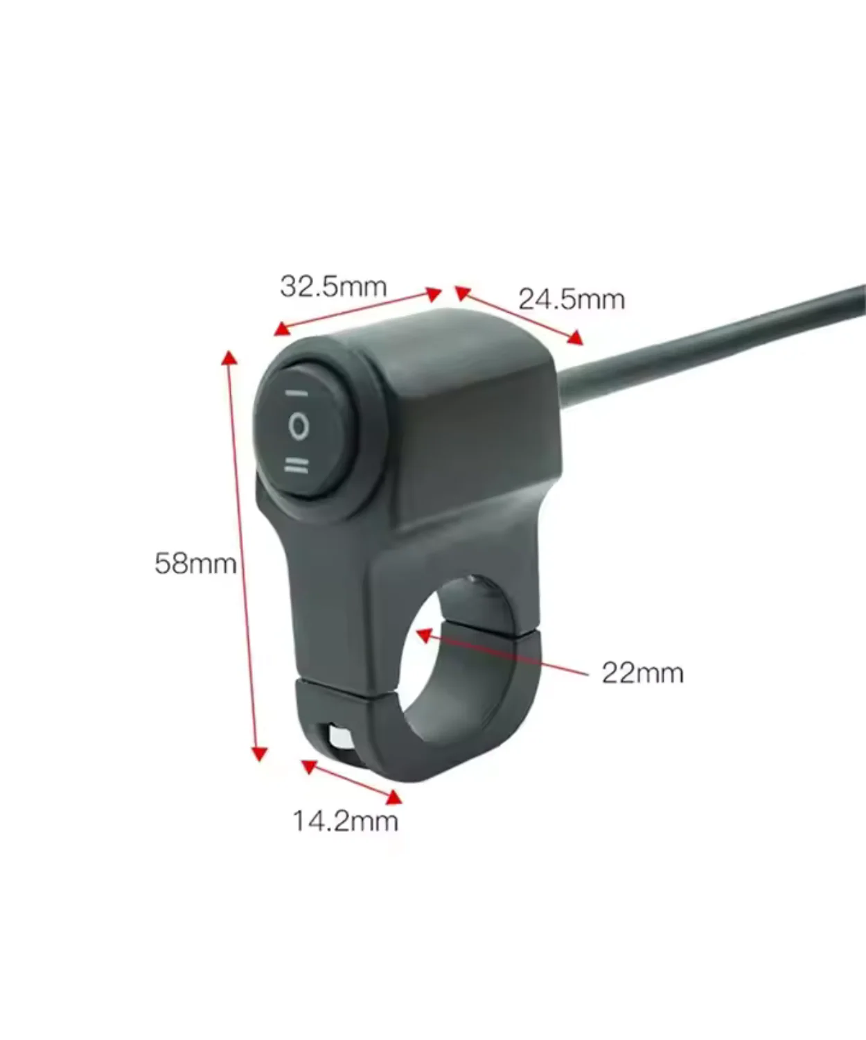 Moto Arch Dual Colour Aux Light Switch - Black - Image 3