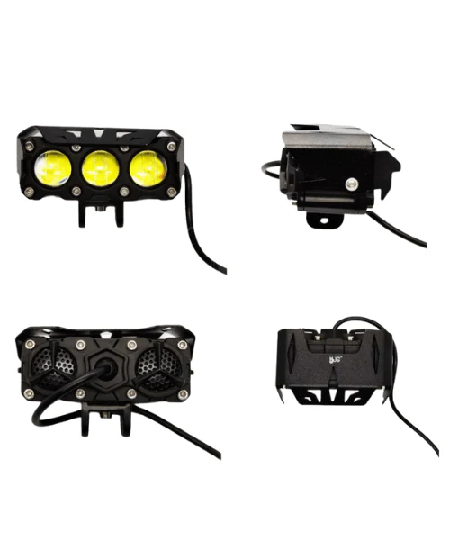 HJG Mega Drive 3 Lens Dual Color Led Fog Lights - Pair (1 Year Warranty)
