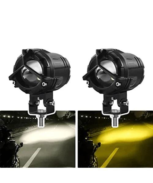 HJG Mercedes Y Lens Ultra Wide LED Fog Lights White/Yellow - Pair Wire harness Switch Flasher (1 Year Warranty) - Image 4