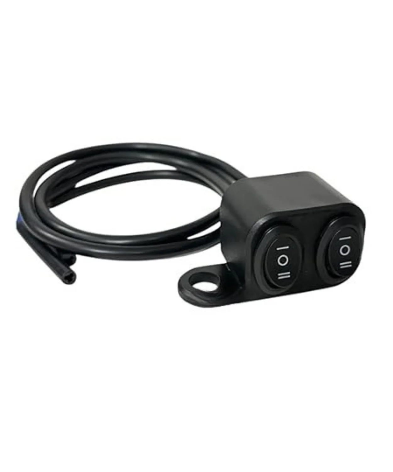 HJG Dual Colour Aux Light Double Switch - Black - Image 2
