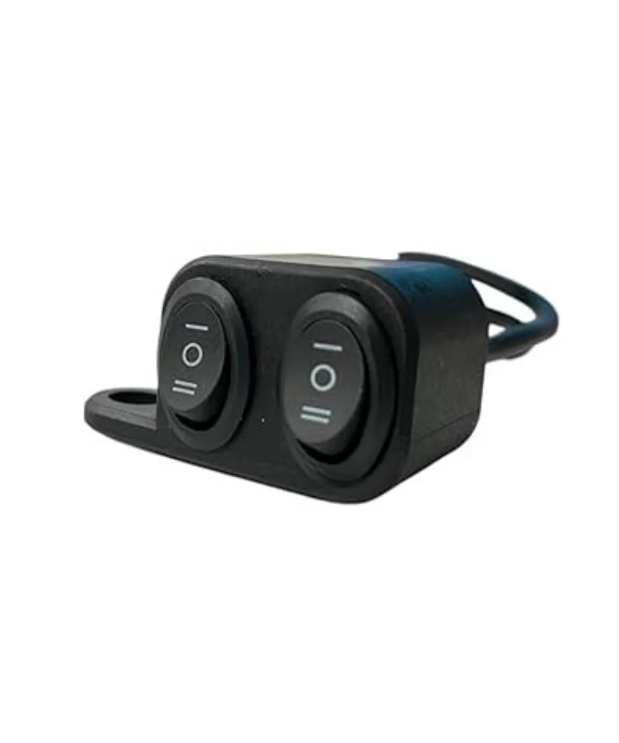 HJG Dual Colour Aux Light Double Switch - Black - Image 3