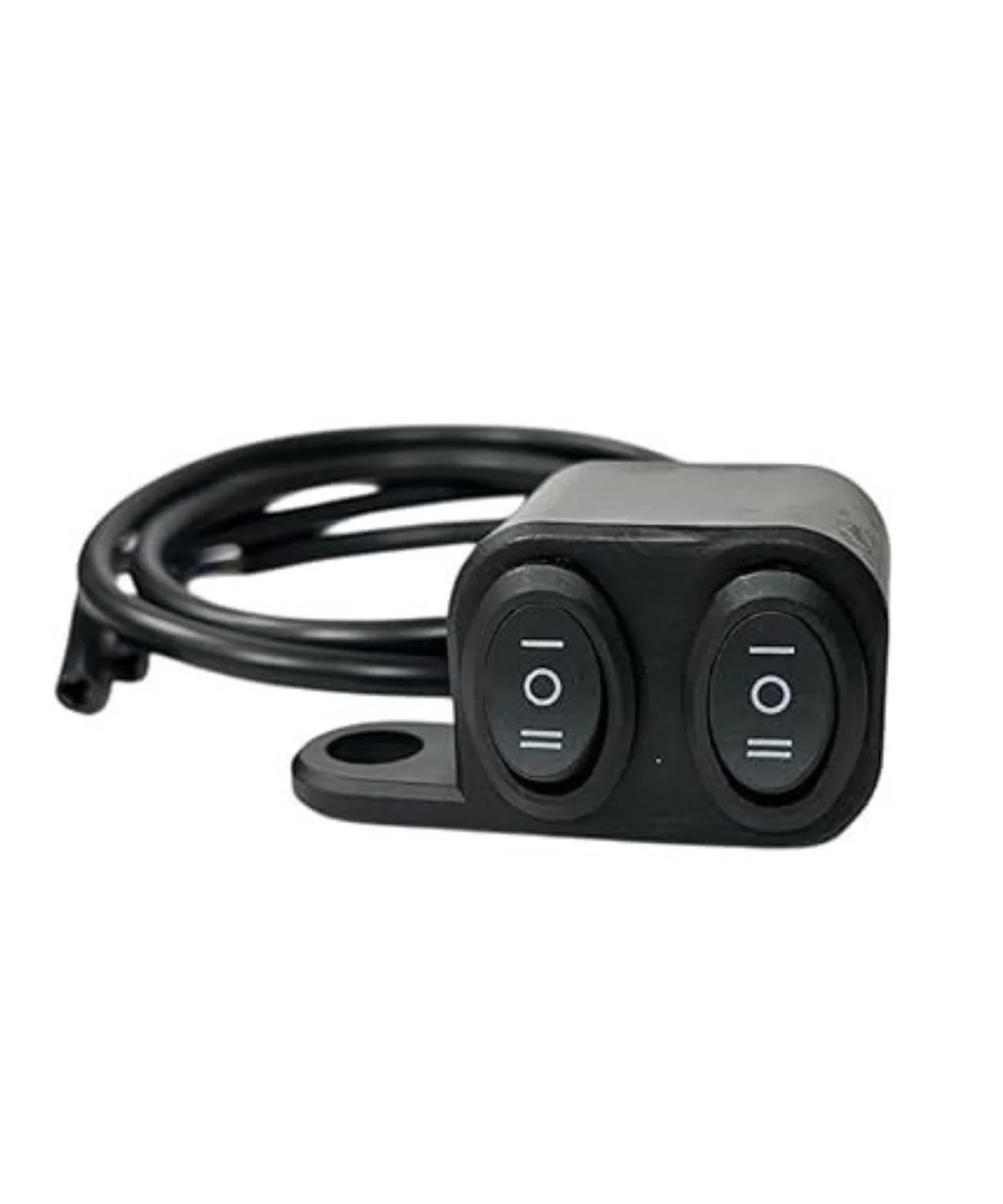 HJG Dual Colour Aux Light Double Switch - Black - Image 4