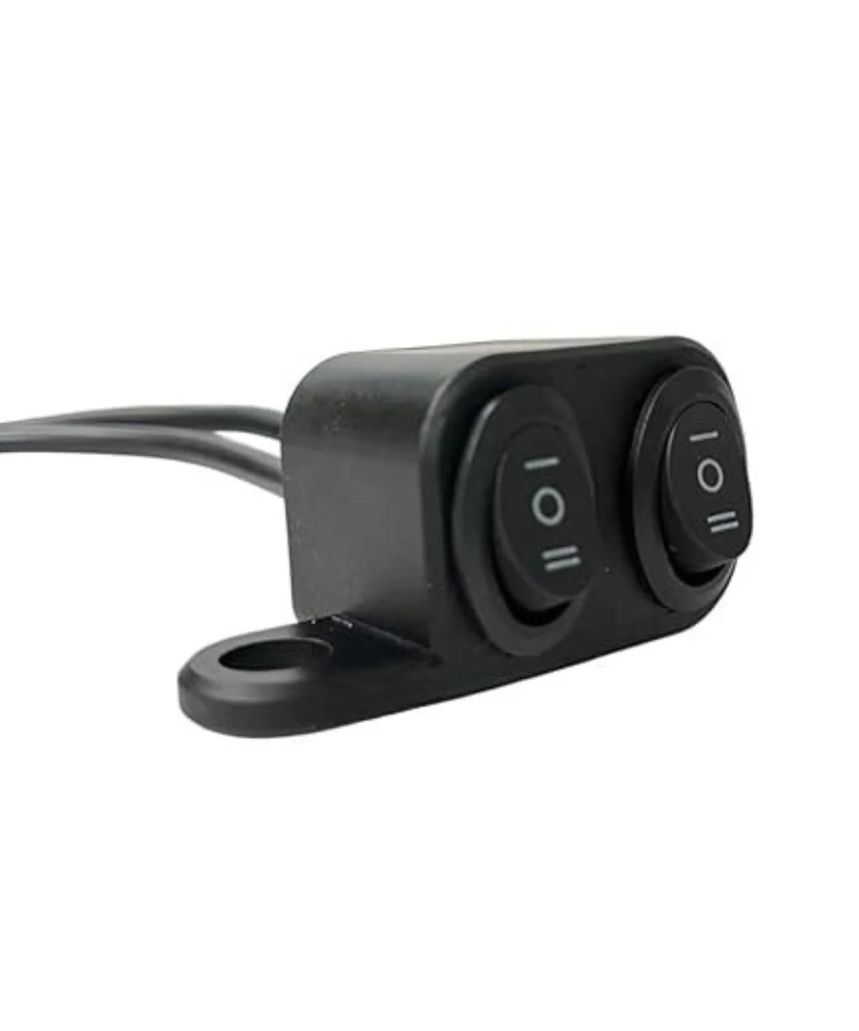 HJG Dual Colour Aux Light Double Switch - Black - Image 5