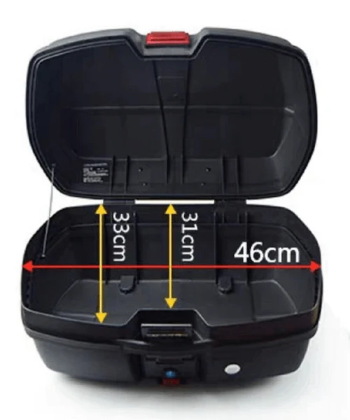 JDR 32 Litres Top Box with LED Light and Backrest - Image 3